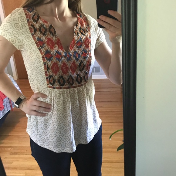 Akemi + Kim for Anthropologie boho top hippie XS - Picture 1 of 5